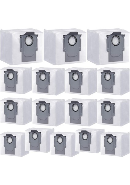 16 Roborock Için Paket Tek Kullanımlık Toz Torbası Q5 Q5+ Q7 Q7+ Q7 Max Q7 Max+ S7 Maxv Ultra S8+ S8 Pro Ultra Robot Vakum (Yurt Dışından)