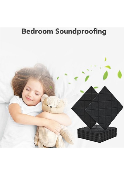 12 Paket Akustik Paneller, 12X12X0.4 Inç Ses Geçirmez Köpük Paneller, Siyah (Yurt Dışından) fiyatları