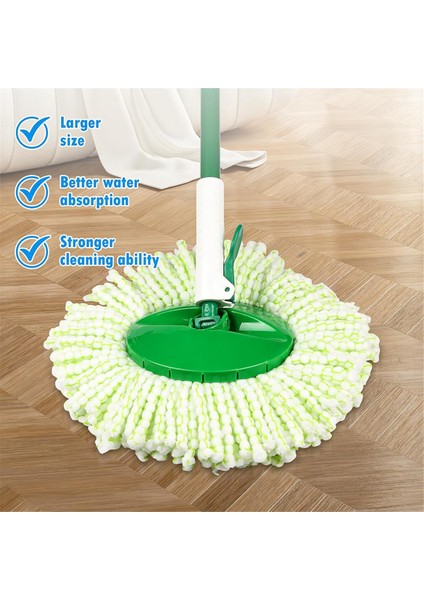 4 Paket Spin Paspası Yedek Başlık Libman Tornado Spin Mop Sistemi, Büyük Mikrofiber Yuvarlak Dönen Mop Yatık Kafası (Yurt Dışından) fiyatları