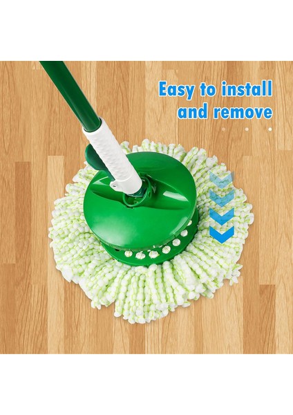 4 Paket Spin Paspası Yedek Başlık Libman Tornado Spin Mop Sistemi, Büyük Mikrofiber Yuvarlak Dönen Mop Yatık Kafası (Yurt Dışından) indirimleri