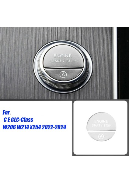 Motor One Start Stop Anahtar Düğmesi Sticker W206 Gümüş (Yurt Dışından)