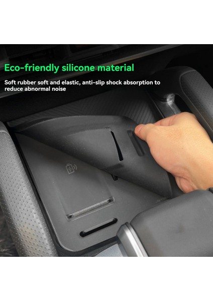 Araba Orta Konsol Kablosuz Şarj Silikon Pedi (Yurt Dışından)