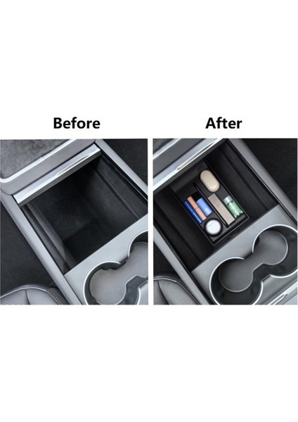 Tesla Model Y Juniper 2025 Gizli Saklama Kutusu Için Orta Konsol Organizatör Tepsisi Alt Organizatör Aksesuarları 2 Pcs (Yurt Dışından) fırsatları