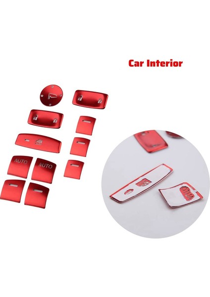 13 Adet Kırmızı Pencere Camı Kaldırma Anahtarı Düğmesi Kapağı Döşemesi (Yurt Dışından) fırsatları