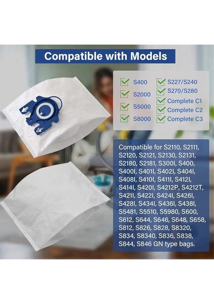 Miele Gn C1/c3/s8 Fjm Süpürücü Aksesuarları Temizleyici Parçaları Değiştirme Için 10 Pcs Toz Torbaları (Yurt Dışından) indirimleri