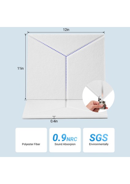 12 Paket Ses Geçirmez Paneller, Y Şeklinde Kendinden Yapışkanlı Akustik Duvar Panelleri (Yurt Dışından) modelleri