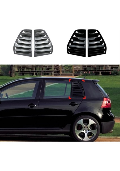Araba Arka Cam Panjur Kepenk Kaplama Parlak Siyah (Yurt Dışından)