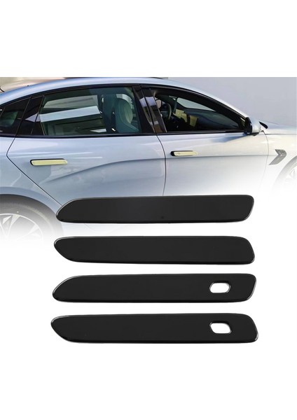 4 Adet Dış Kapı Kolları Trim Kapağı Siyah Seal Atto 4 Için (Yurt Dışından)