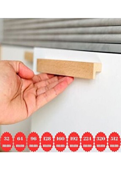 Gold Ahşap Kulp Modern Tasarım 96 mm Mutfak Mobilyası İçin Lüks Kullanım