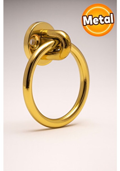 Nobel Sarkaç Dolap Çekmece Kulpu Metal Halka Kulp 63 mm Gold Renk Şık Tasarım modelleri