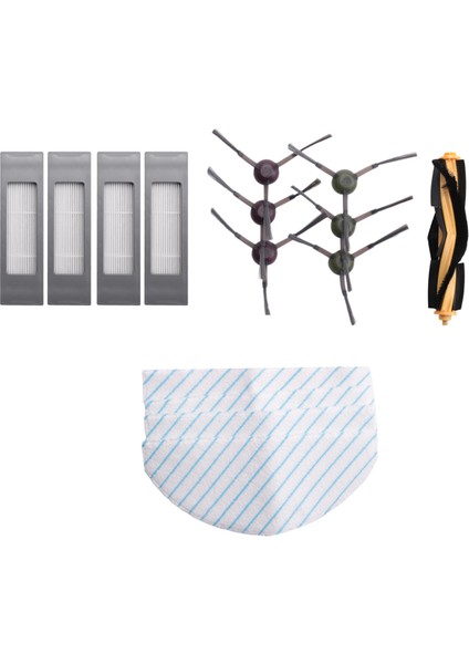 15 Ecovacs Deebot Ozmo T9, 1 x Ana Fırça, 6 Xside Fırça, 4 x Filtre, 4 x Deebot Ozmo T9 (Yurt Dışından)