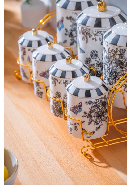 Misha 7 Parça Standlı Porselen Baharatlık Takımı fiyatları