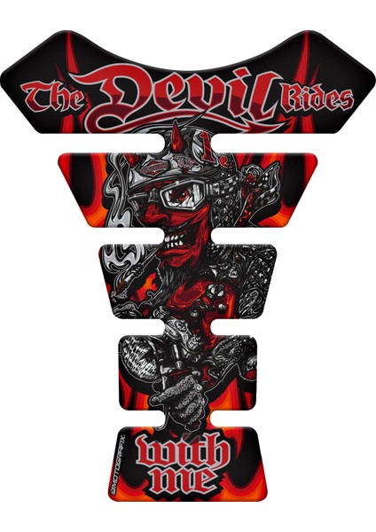 The Devil Rides Tankpad Protector