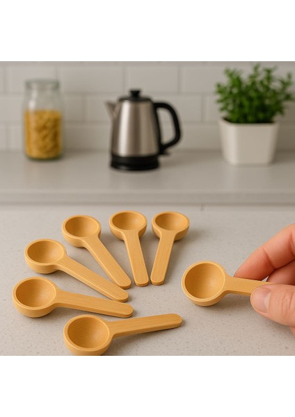 Doğal Ahşap Ölçü Kaşığı 8 cm – 6 Adet fiyatları