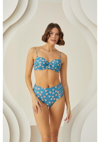 Deep Straplez Yüksel Bel Bikini Takımı