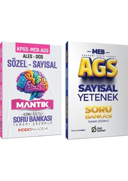Indeks + Deli Defteri 2026 Meb-Ags Sözel-Sayısal Mantık Konu Özetli Soru Bankası 2 Li Set Indeks Akademi + Deli Defteri Yayıncılık