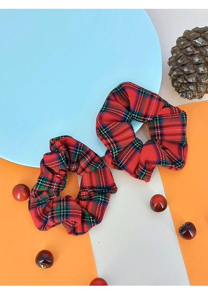 Iskoç Ekose Kumaş Desenli 13 cm Simit Toka