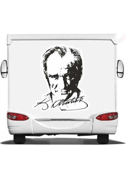 Atatürk - Mustafa Kemal Atatürk Sticker - Araba - Oto - Motosiklet Sticker 00017 fırsatları