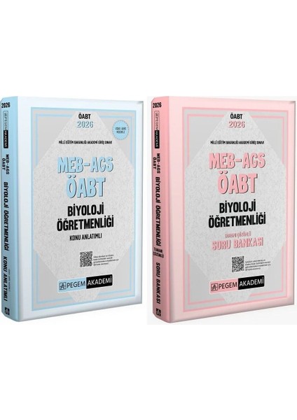Pegem 2026 Öabt Meb-Ags Biyoloji Öğretmenliği Konu Anlatımlı + Soru Bankası 2 Li Set Pegem Akademi Yayınları