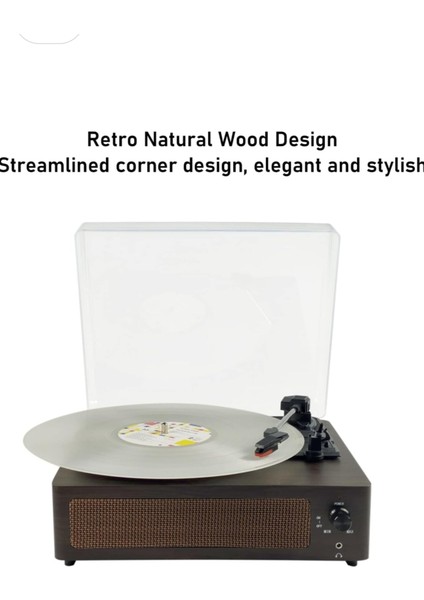 Nostalji Retro Bluetooth Hoparlörlü Pikap Radyo Ses Kayıt USB Mp3 33/45/78 CD Müzik Plak Çalar fırsatları