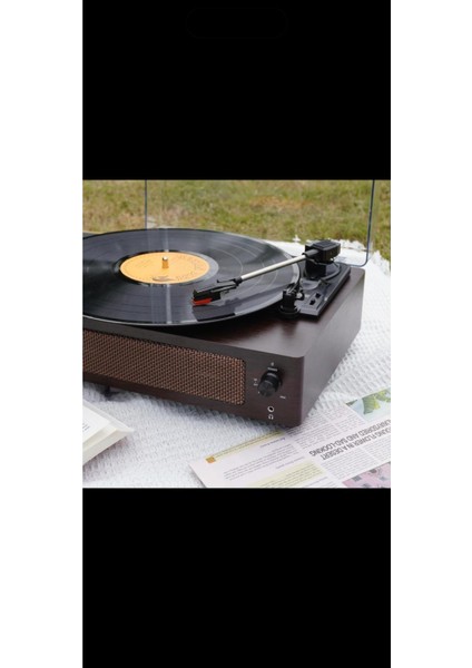 Nostalji Retro Bluetooth Hoparlörlü Pikap Radyo Ses Kayıt USB Mp3 33/45/78 CD Müzik Plak Çalar indirimleri