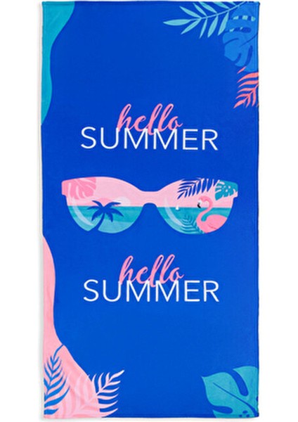 Baskılı Plaj Havlusu Pamuk Polyester Karışımı 75x150 cm Ekstra Yumuşak ve Su Emici