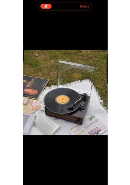 Nostalji Retro Bluetooth Hoparlörlü Pikap Radyo Ses Kayıt USB Mp3 33/45/78 CD Müzik Plak Çalar