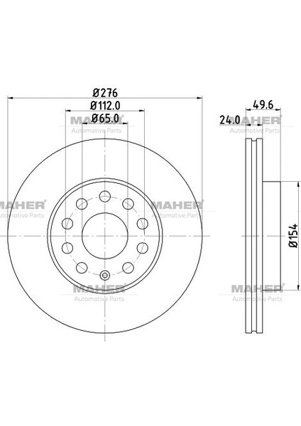 FREN DİSKİ GOLF7 / A3 / LEON / OCTAVIA 2013 ÖN 276MM 5Q0615301A (2 ADET)