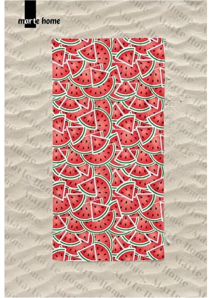 Plaj Havlusu Karpuz Baskılı Pamuk Polyester 75 x 150 cm Yumuşak ve Su Emici fiyatları
