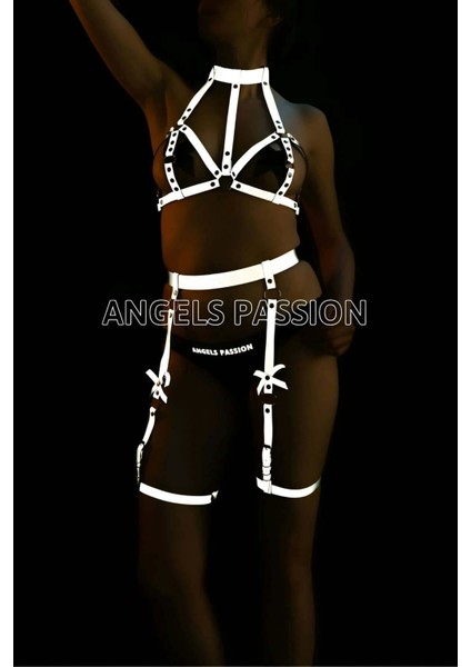 Reflektörlü Jartiyer Takım Karanlıkta Parlayan Jartiyer Set - APFT310