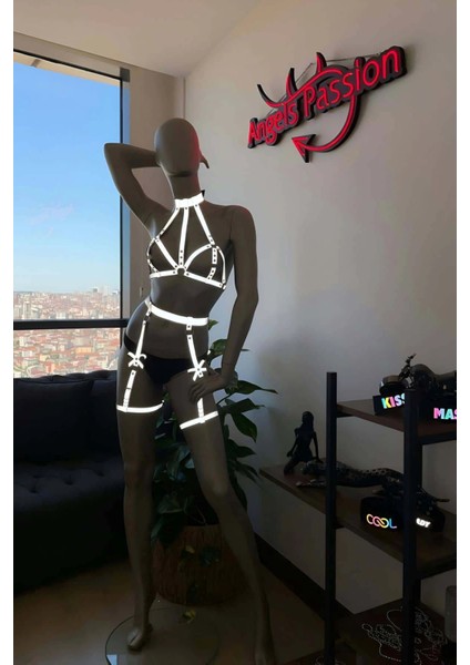 Reflektörlü Jartiyer Takım Karanlıkta Parlayan Jartiyer Set - APFT310 fırsatları