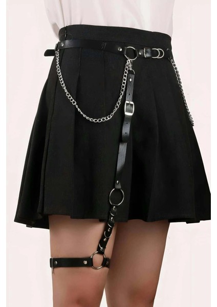 Jartiyer Harness Deri Zincirli Bacak Harness APFT798 fiyatları