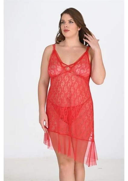 Büyük Beden Kırmızı Gecelik fiyatları