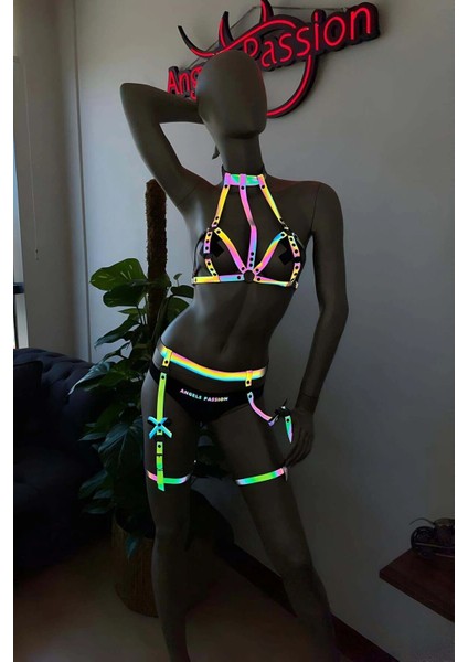 Reflektörlü Özel Tasarım Seksi Harness Jartiyer Takım indirimleri