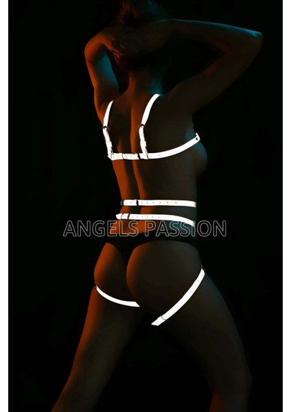 Dansçılar Için Karanlıkta Parlayan Seksi Harness Takım - APFT453 modelleri