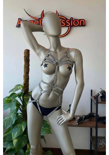 Dansçılar Için Karanlıkta Parlayan Seksi Harness Takım - APFT453 indirimleri