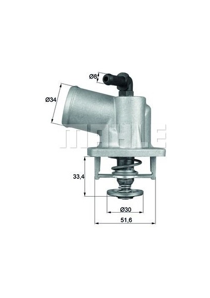 TERMOSTAT KOMPLE ASTRA G-CORSA B-TIGRA-ZAFIRA 1.4-1.4 165-1.6-1.6 165 92C 95517668 1338434 1338331 90573326