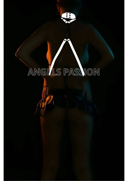 Tasma Detaylı Seksi Göğüs Üzeri Reflektörlü Harness - APFT404 modelleri