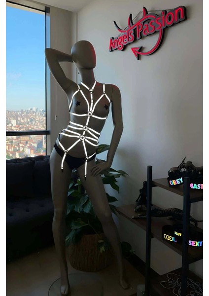 Karanlıkta Parlayan Fantazi Giyim Harness - APFT262