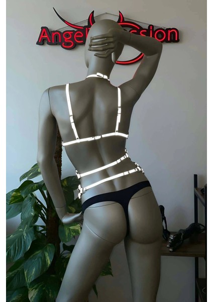 Karanlıkta Parlayan Fantazi Giyim Harness - APFT262 fiyatları