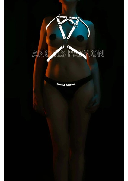 V-Log Elbise Aksesuarları Beyaz Reflektörlü Harness - APFT108