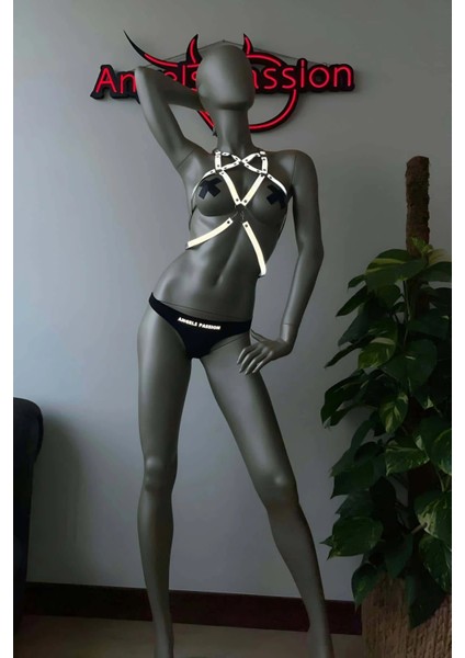 V-Log Elbise Aksesuarları Beyaz Reflektörlü Harness - APFT108 indirimleri