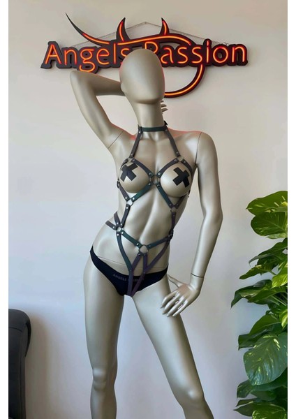 Erotik Iç Giyim Reflektörlü Seksi Body Harness indirimleri