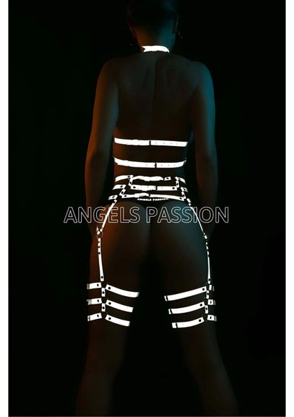 Reflektörlü Jartiyer Büstiyer Harness Takım modelleri