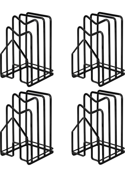 2x Kesme Tahtası Rafı Doğrama Tahtası Organizatör Standı Tutucu Mutfak Tezgahı Tencere Tava Kapakları Raf Organizatör Düz Çelik (Yurt Dışından)