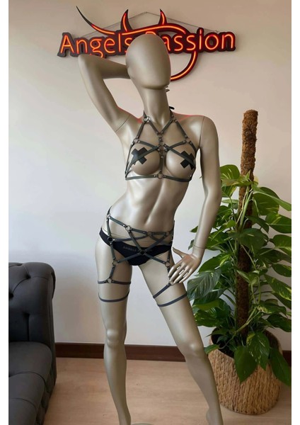 Tiktok Videoları Için Özel Ürünler - Refletkörlü Jartiyer Harness - APFT415 indirimleri