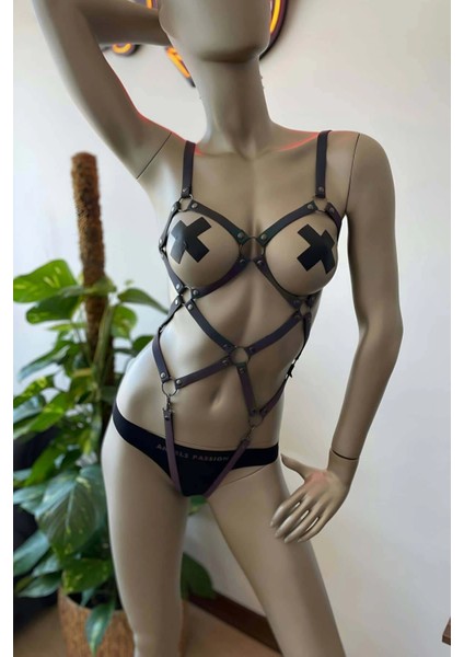 Dansçı Kıyafetleri - Karanlıkta Parlayan Reflektörlü Body Harness fiyatları