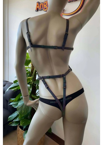 Dansçı Kıyafetleri - Karanlıkta Parlayan Reflektörlü Body Harness fırsatları