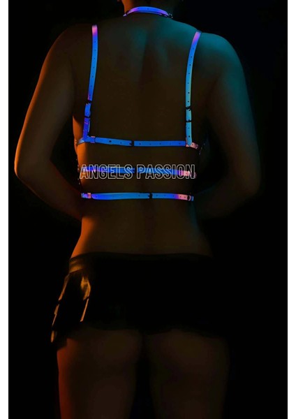 Iç Çamaşırı Modelleri Renkli Reflektörlü Göğüs Üzeri Harness modelleri