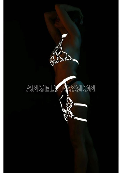 Club Elbiseleri Dansçı Kıyafetleri Reflektörlü Harness - APFT460 fırsatları